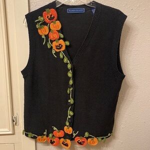 (HALLOWEEN!) Vintage Karen Scott Pumpkin Sweater Vest